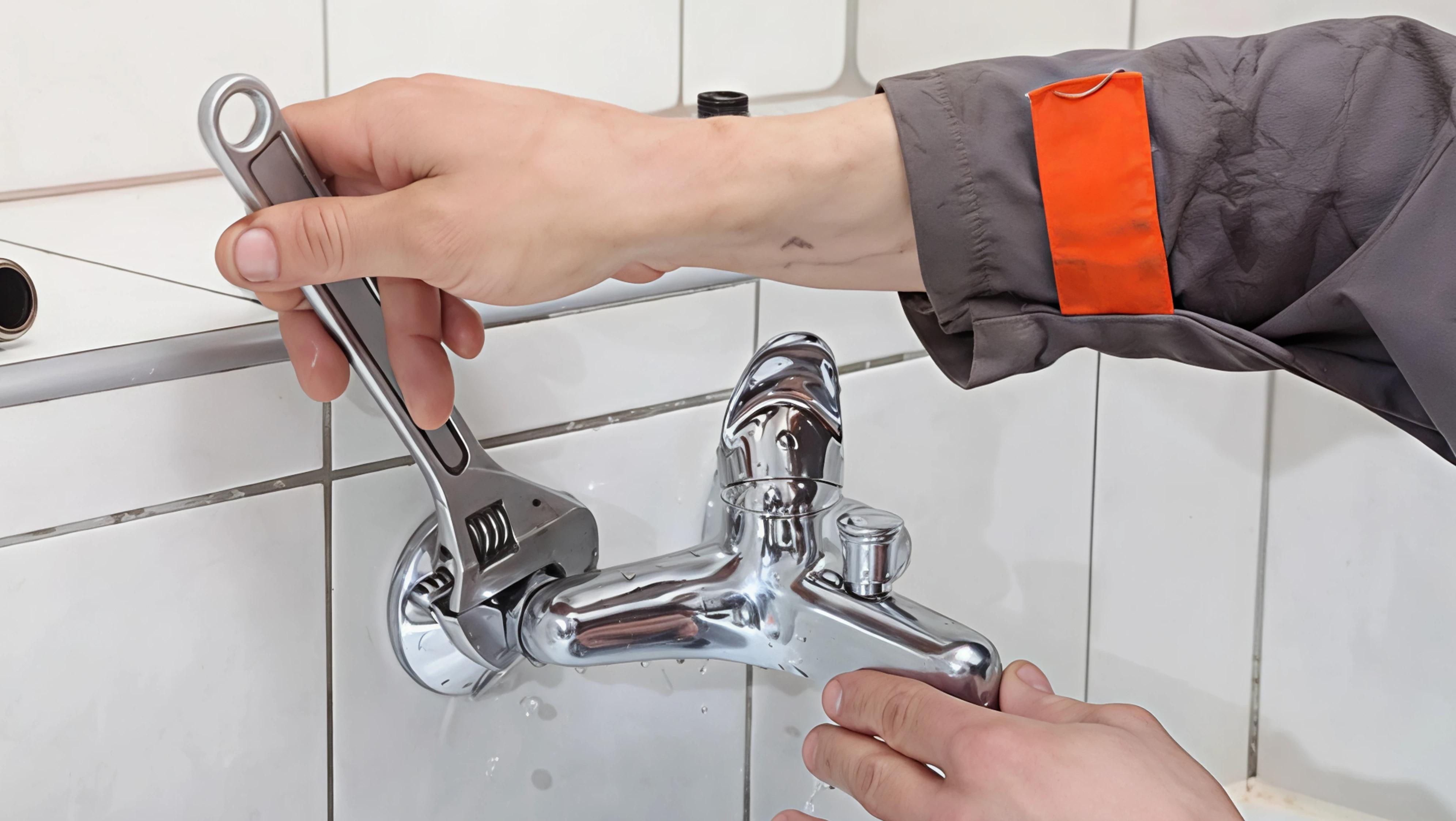 Oprava kapajícího kohoutku mužskou rukou